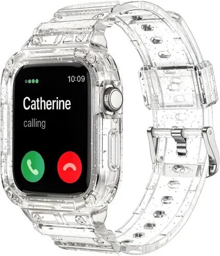 Compatible con Apple Watch Band transparente de 1.929 in 1.811 in 1.772 in 1.732 in 1.654 in 1.614 in 1.575 in 1.496 in para mujeres y hombres,