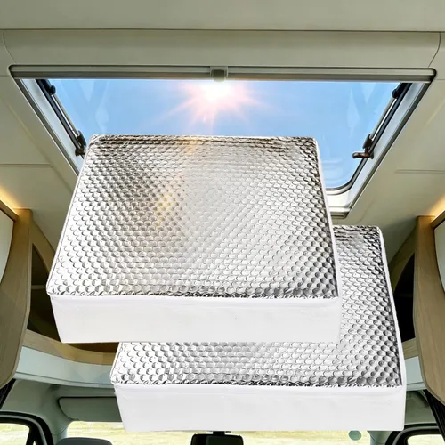 Miniatura 8 de YoleShy 2 unidades de aislamiento de ventilación de caravana de 14 x 14 x 3 pulgadas, cubierta universal para tragaluz de caravana