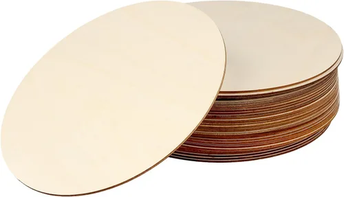 Miniatura 8 de 200 discos de madera de 3 pulgadas para manualidades, piezas circulares de madera, círculos de madera redondos sin terminar para manualidades