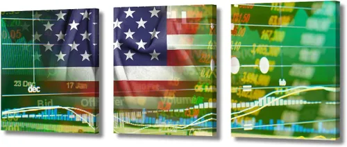 Miniatura 54 de Arte de pared de Crisis in USA para sala de estar, bandera de Estados Unidos, decoración del hogar, gráficos de otoño en Estados Unidos de América