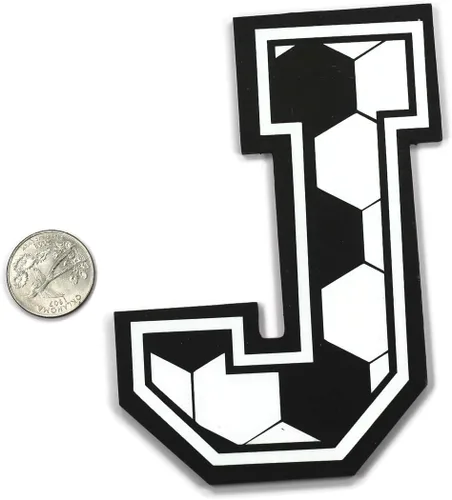 Miniatura 3 de Letra de madera con temática deportiva para habitación de niño, decoración de habitación deportiva de 5 pulgadas (fútbol)