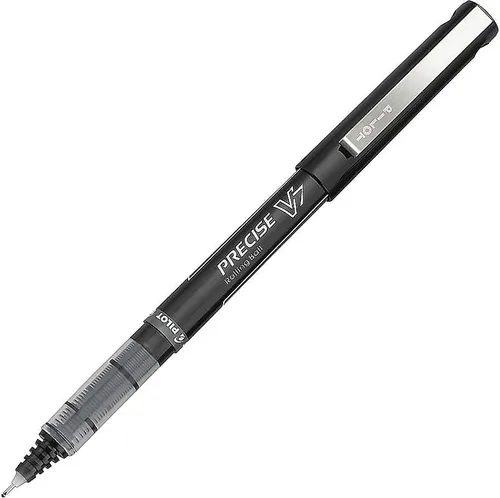 Miniatura 4 de Pilot, Precise V7, Bolígrafos de tinta líquida con tapa, punta fina de 0.7 mm, bolígrafos de tinta negra, paquete de 5 - Ideal para la escuela