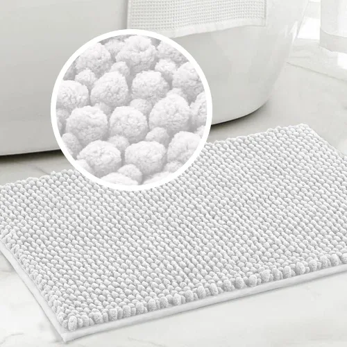 Miniatura 8 de Turquoize Alfombras de baño de felpilla antideslizante para baño, 17 x 24 pulgadas, extra suaves y absorbentes, lavables a máquina, perfectas