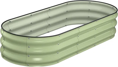 Miniatura 8 de Winpull Kit de Cama de Jardín Elevada, Caja de Plantación Galvanizada de 6 x 3 x 1 pies para Exteriores con Bordes de Seguridad, Camas Elevadas