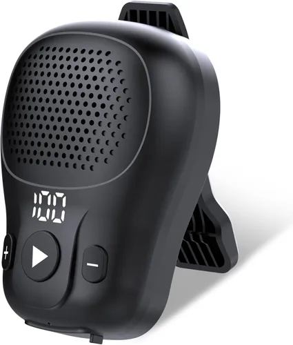 Altavoz Bluetooth Vestible, altavoces portátiles inalámbricos con clip, altavoz de clip impermeable IP56 de hasta 18 horas de duración de la Negro