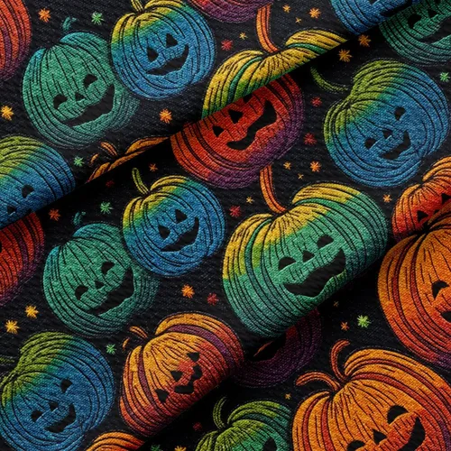 Miniatura 12 de The Yard - Tela texturizada con diseño de bala de calabaza de otoño para Halloween, Liverpool, elástica floral, 1 yarda, tela de punto grueso