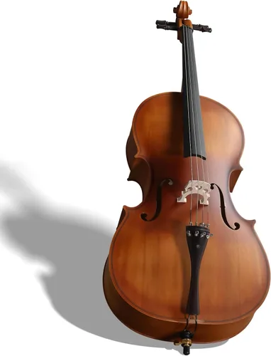 Miniatura 5 de Vasitelan Violonchelo acústico 4/4, violonchelo acústico de tamaño completo con funda acolchada, cuerda extra, puente, arco y colofonia para adultos