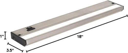 Miniatura 8 de Iluminación LED bajo gabinete con cableado directo - 3CCT 18 pulgadas acabado satinado - Luces bajo gabinete para cocina - Luces bajo mostrador
