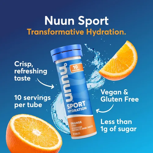 Miniatura 2 de Tabletas de electrolitos Nuun Sport con magnesio, calcio, potasio, cloruro y sodio, sin gluten y veganas, sabores mixtos, paquete de 6