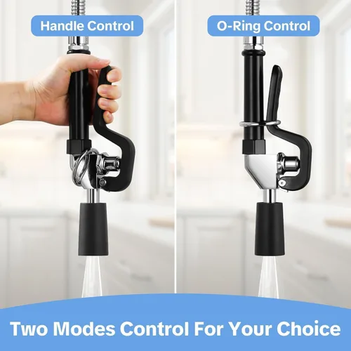 Miniatura 5 de Pulverizador de preenjuague con cabezal de rociador de fregadero comercial, válvula de pulverización de bajo plomo con mango ergonómico, piezas