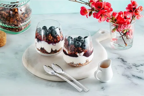 Miniatura 5 de Mini cucharas de postre, paquete a granel de 100 mini cucharas desechables plateadas, plástico de 4 pulgadas, sin BPA, aptas para alimentos