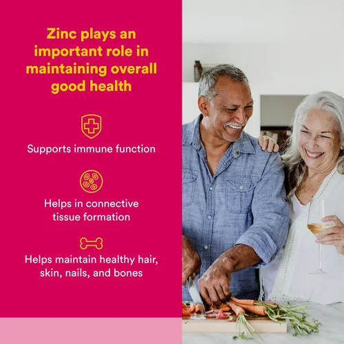 Miniatura 2 de Natural Factors Bisglicinato de zinc 50 mg - Suplemento de zinc altamente absorbible - Apoyo inmunológico - Apoya la salud de la piel y el cabello