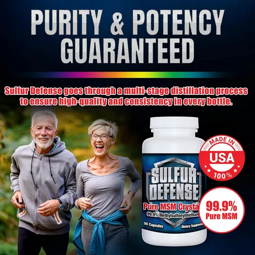 Miniatura 3 de Sulfur Defense Opti-MSM Cápsulas de polvo MSM puro 99.9%, fabricadas en Estados Unidos, metilsulfonilmetano orgánico, sin OMG, sin gluten, refuerzo
