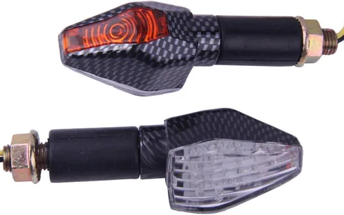 Miniatura 2 de Indicadores intermitentes LED de carbono para motocicleta, intermitentes, luces intermitentes compatibles con Kawasaki Ninja H2R