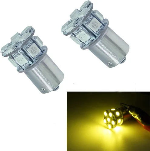 Miniatura 25 de PA 2 bombillas LED azules 13SMD 1156 para señal de giro, marcador lateral, respaldo de parada, luz trasera