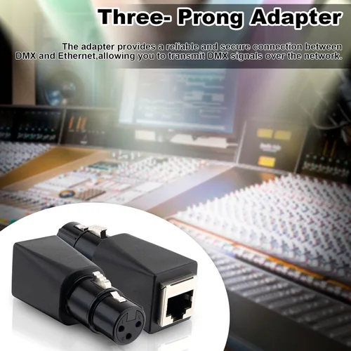 Miniatura 3 de Convertidor adaptador DMX hembra de 3 pines XLR a RJ45 Ethernet, conector de red DMX a Cat5 para controlador DMX serie 2