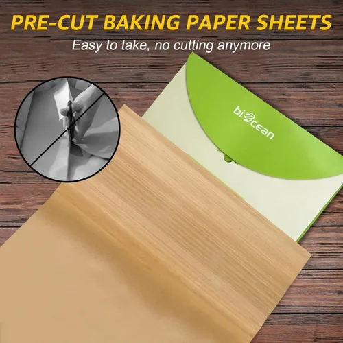 Miniatura 6 de 200 piezas de hojas de papel pergamino sin blanquear de 9 x 13 pulgadas precortadas de servicio pesado, suministros planos de cocina para hornear