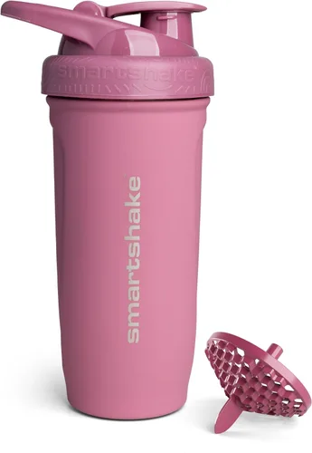 Miniatura 9 de Smartshake Reforce - Botella mezcladora de proteínas de acero inoxidable, sin aislamiento, unisex, para gimnasio, botellas agitadoras de metal, 30.4