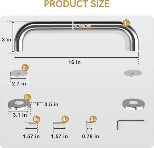 Miniatura 5 de AmazerBath Barras de Agarre para Ducha para Personas Mayores Antideslizantes, Barra de Seguridad para el Baño para Necesitados, Barras de Seguridad