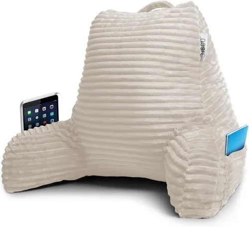 Miniatura 28 de Nestl Almohada de lectura para niños y adolescentes con espuma viscoelástica triturada, almohadas de respaldo de felpa de corte lujoso para leer