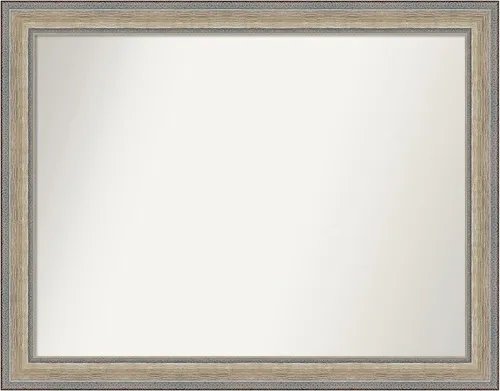 Miniatura 265 de Amanti Art Espejo de baño plateado para sobre fregadero, 28 x 47 pulgadas, espejo rectangular de plata imperial, marco de madera tradicional de gran