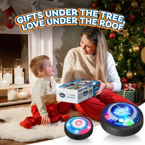 Miniatura 9 de Nazano Pelota de fútbol Hover 3 en 1, juego de hockey para niños pequeños con luces LED, juguetes para interiores y exteriores para niños, regalo