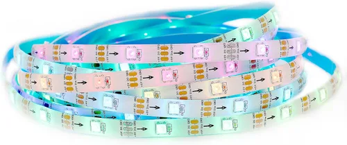Miniatura 6 de WS2812b - Tira de luces LED direccionables individualmente de 9.8 pies, 30 píxeles/m, luces LED inteligentes, aplicación Bluetooth, control remoto