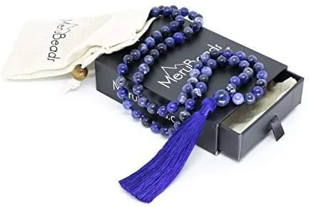 Miniatura 2 de Collar de cuentas Mala de 0315pulgadas de alta calidad collar Mala de Japa Mala 108 Mala para meditación collar de meditación de mantra collar
