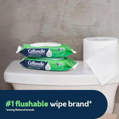 Miniatura 2 de Cottonelle FreshCare - Recambio de paños de limpieza desmontables de 168 unidades (paquete de 8), 10036000489856, 1