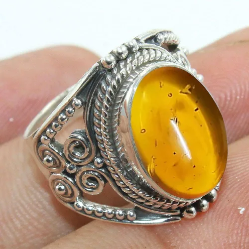 Miniatura 2 de Anillo de Plata Esterlina 925 para Mujeres con Piedra Preciosa Natural, Anillo de Compromiso de Plata Esterlina, Piedra Natal de Junio con Engaste
