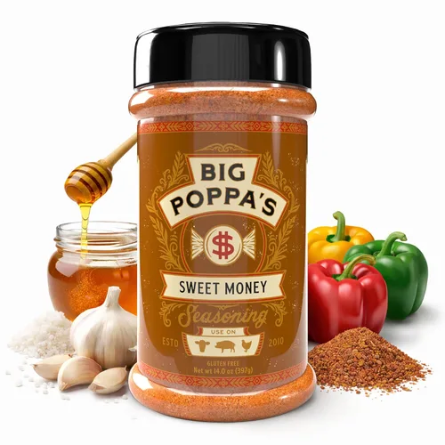 Miniatura 12 de Big Poppa's Double Secret Condimento para Bistec – Sazonador para Bistec Galardonado con Sal Marina Fina, Ajo en Polvo y Sal de Limón – Mezcla