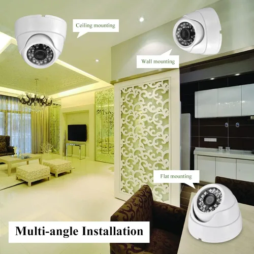 Miniatura 6 de CCTV 24ir LED 1/3 CCD 800tvl cámara audio interior de la bóveda D/n cámara de vigilancia de seguridad