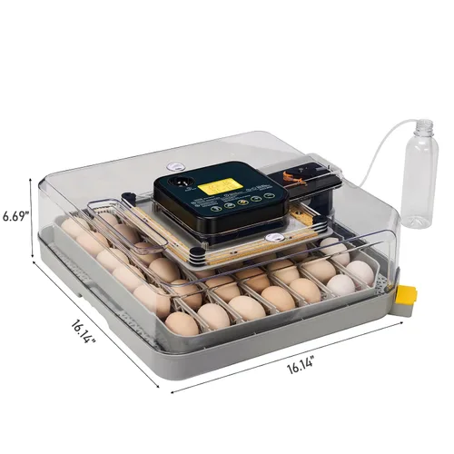 Miniatura 3 de 48 incubadoras de huevos para incubar huevos, incubadora de huevos de gallina con vela de huevos, giro automático de huevos y temperatura, control