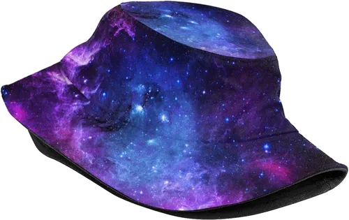 Miniatura 2 de Sombrero de pescador con patrón de galaxia, sombrero de pescador de estrella, gorra de playa para adultos, mujeres, hombres, viajes, camping