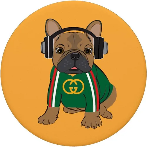 Miniatura 3 de DJ French Bulldog – PopSockets Grip y soporte para teléfonos y tabletas