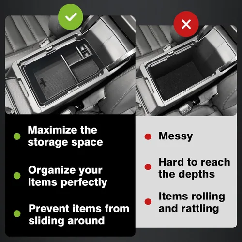 Miniatura 4 de Organizador de Consola Central Muslogy con Portamonedas Compatible con Honda CRV y CRV Hybrid 2023 2024 2025 LX EX Sport EX-L Sport Touring Hybrid