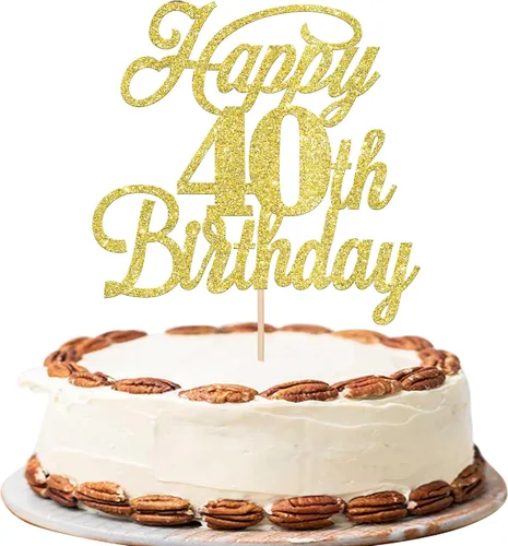 Miniatura 13 de Rsstarxi 1 paquete de decoración para tarta de cumpleaños 8 con purpurina negra de 8 años y fabulosos saludos a 8 años de edad, para celebrar el 8º