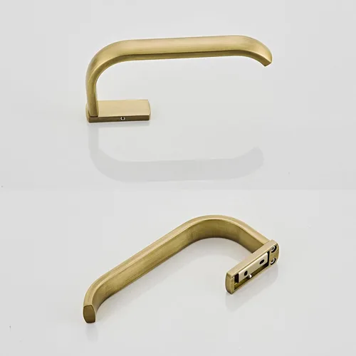 Miniatura 10 de Flybath Soporte de papel higiénico de latón antiguo con 2 ganchos para abrigos montado en la pared