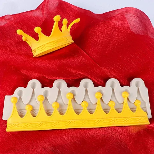 Miniatura 2 de Molde de silicona con forma de corona de círculo 3D, moldes de chocolate, molde de caramelo Sugarcraft, molde de pasta de goma, pastel de magdalena