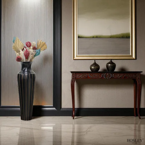Miniatura 7 de Hosley Jarrón de piso de metal alto de 26 pulgadas, regalo ideal para arreglos florales, decoración moderna del hogar para comedor, sala de estar