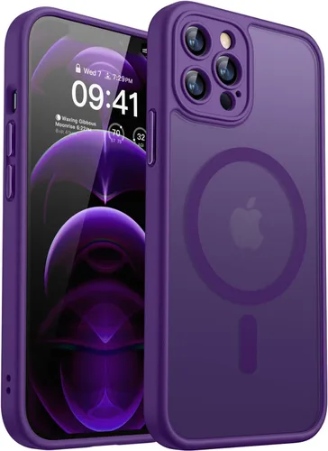 Miniatura 13 de CANSHN Funda magnética compatible con iPhone 17 Pro, mejorada [protección completa de la cámara] [compatible con Magsafe] [mate translúcido] funda