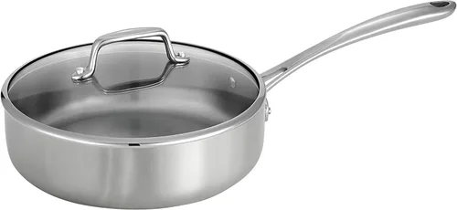 Miniatura 12 de Tramontina Tri-Ply Clad - Juego de utensilios de cocina de acero inoxidable de 12 piezas con tapas de vidrio, ollas y sartenes, listo
