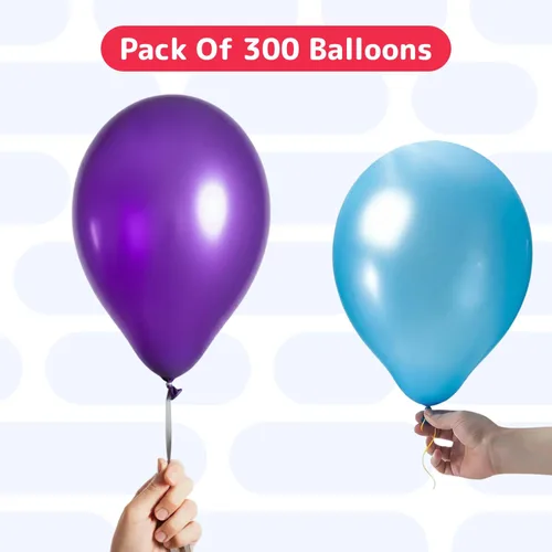 Miniatura 4 de Prextex 300 globos de fiesta de colores surtidos, 12 pulgadas, 10 colores del arco iris, paquete a granel de globos de látex fuertes