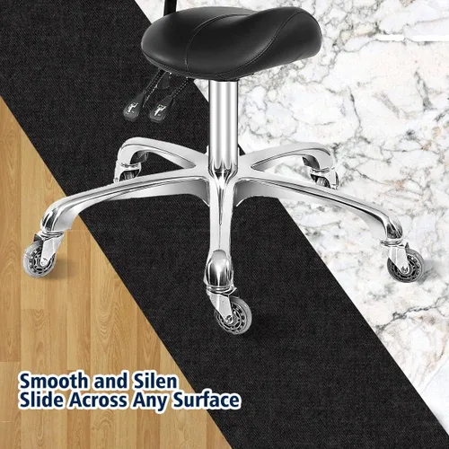Miniatura 6 de Taburete higienista dental con soporte de espalda, taburete de silla de montar esteticista rodante para salón de pestañas, tienda de tatuajes, spa