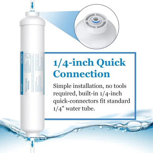 Miniatura 5 de Filtro de agua en línea para máquina de hielo, refrigerador, sistema de agua de ósmosis inversa debajo del fregadero, cartucho de repuesto de filtro