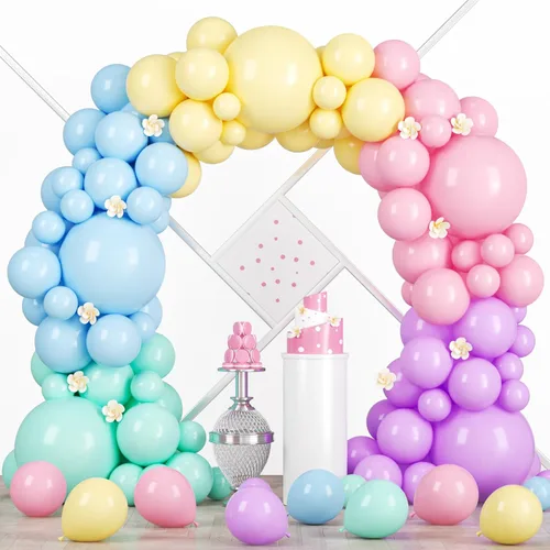 Miniatura 120 de Voircoloria - Globos azul bebé claro, paquete de 66 globos de 12 pulgadas de látex para fiestas para niños y niñas, para cumpleaños, baby shower, 16