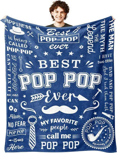 Miniatura 11 de Regalos Lcobion Pop Pop, Regalos para Pop, Regalos Pop Pop de Nietos, Regalos para Abuelo, Regalos de Abuelo, Manta de Abuelos/Abuelo/Papá/Pop Pop