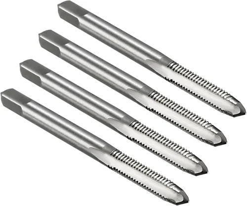 Miniatura 7 de uxcell 4 unids roscas métricas M2 x 0.4 H2 de acero de alta velocidad flautas rectas máquina roscado roscado herramientas de reparación