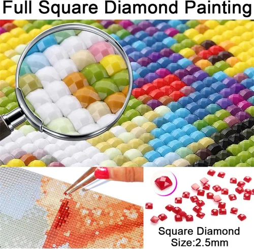 Miniatura 2 de Wenpeef Pintura de diamantes coloridos de mariposas y diamantes, 19.7 x 27.6 in, 5D, pintura por número para adultos, accesorios de arte y Broca