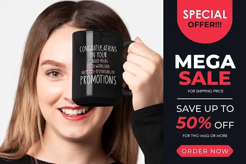 Miniatura 7 de Bubble Hugs Taza de café de promoción – Felicitaciones por tu promoción – Felicitaciones Buen comienzo trabajo oficina nuevo desafío principiante